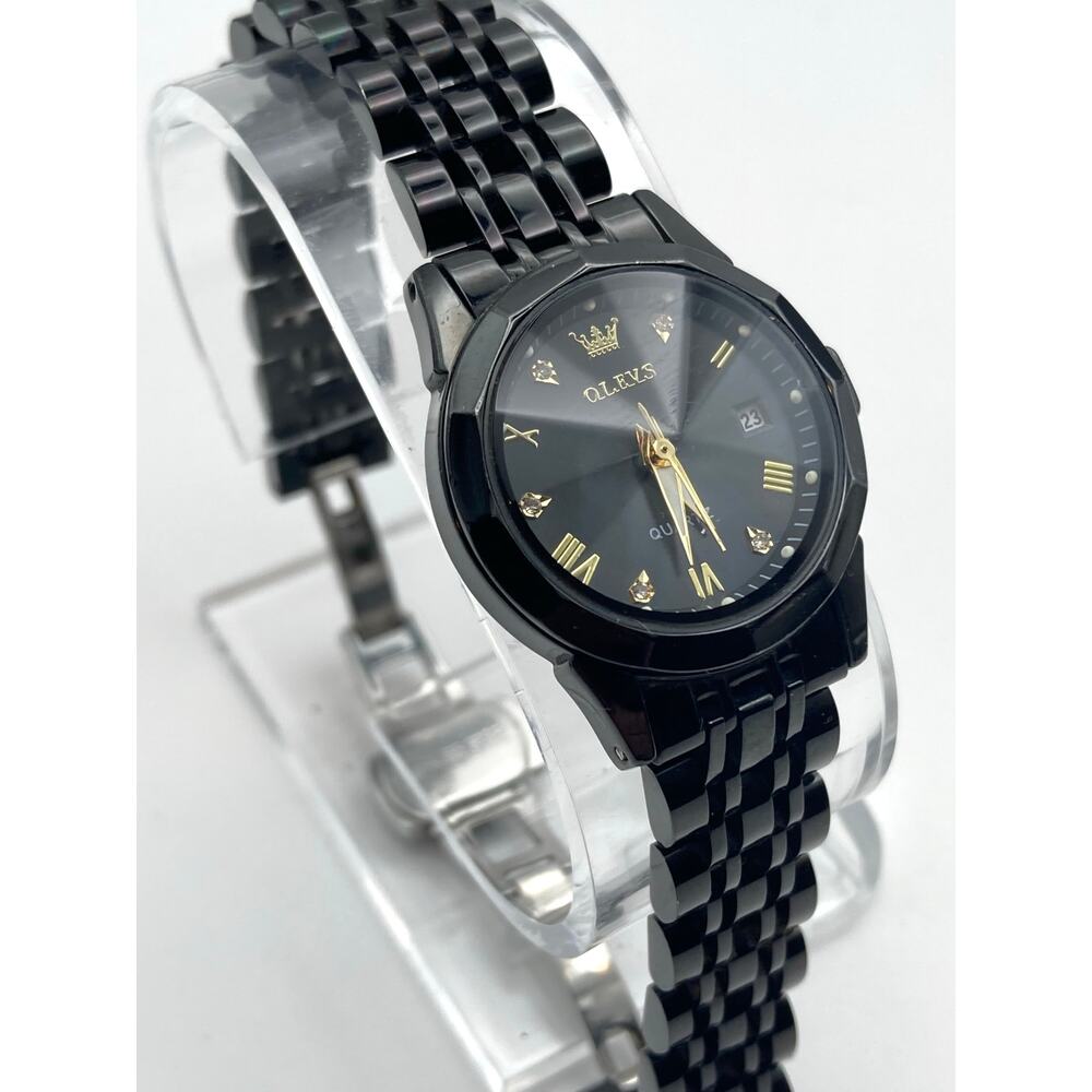 Olevs Women's Pyramid Crystal Watch 28mm - Fresh Battery - 9931L WR Date Size 6"